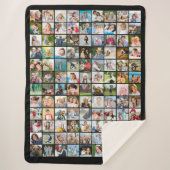 108 Foto Collage Square Afbeeldingen Sherpa Deken (Voorkant)