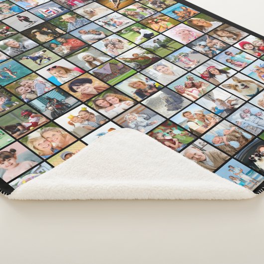 108 Foto Collage Square Afbeeldingen Sherpa Deken (3/4)