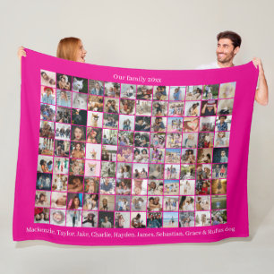 108 Fotocollage en Tekst Gepersonaliseerde DIY Aan Fleece Deken