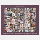 108 Fotocollage en Tekst Gepersonaliseerde DIY Aan Fleece Deken (Voorkant (Horizontaal))