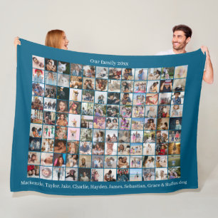 108 Fotocollage en Tekst Gepersonaliseerde DIY Aan Fleece Deken