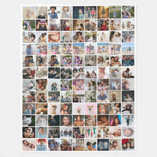 108 Fotocollage Unieke gepersonaliseerde DIY Custo Fleece Deken