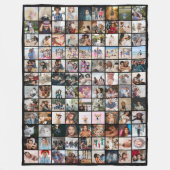 108 Fotocollage Unieke gepersonaliseerde DIY Custo Fleece Deken (Voorkant)