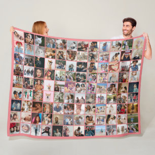 108 Fotocollage Unieke gepersonaliseerde DIY Custo Fleece Deken