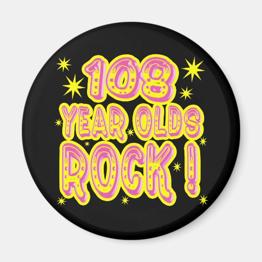 108 jaar oude rock! (roze) magneet (Voorkant)