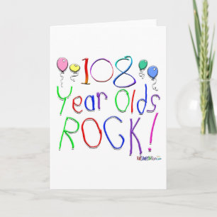 108 jaar oude rock! Wenskaart Kaart