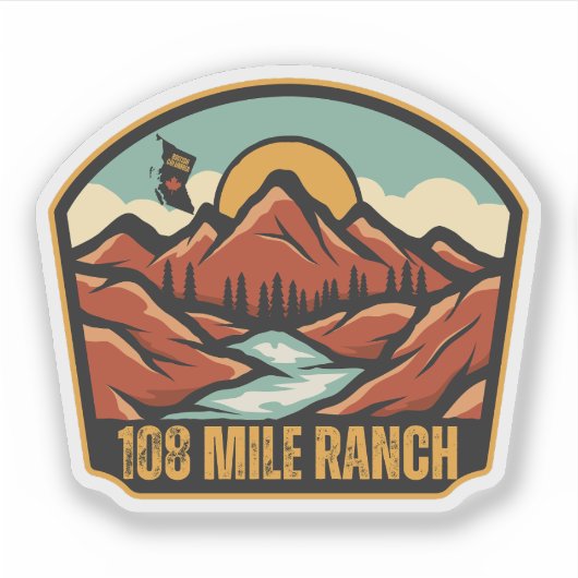 108 Mile Ranch, Brits-Columbia Sticker (Voorkant)
