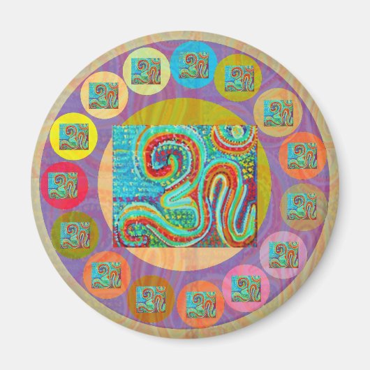 108 OM MANTRA voor iedereen Magneet (Voorkant)