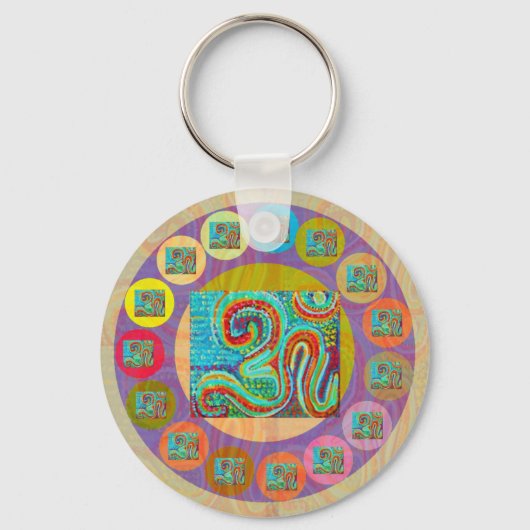 108 OM MANTRA voor iedereen Sleutelhanger (Voorkant)