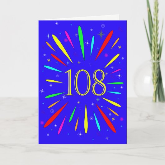 108e 'Birthday Explosion'-Kaart Kaart (Voorkant)