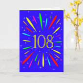 108e 'Birthday Explosion'-Kaart Kaart (Gele Bloem)