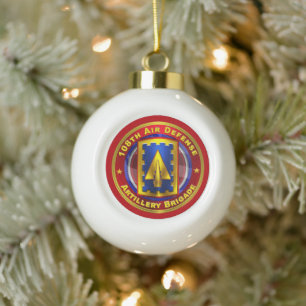 108e brigade van de defensieartillerie keramische bal ornament