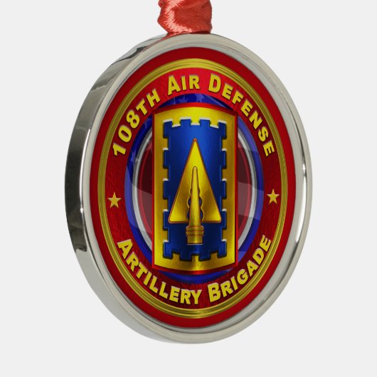 108e kerstfeestdag van de luchtdefensie-brigade metalen ornament (Rechts)