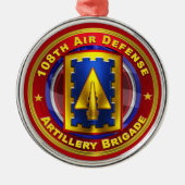 108e kerstfeestdag van de luchtdefensie-brigade metalen ornament (Voorkant)