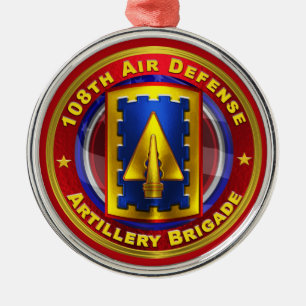 108e kerstfeestdag van de luchtdefensie-brigade metalen ornament