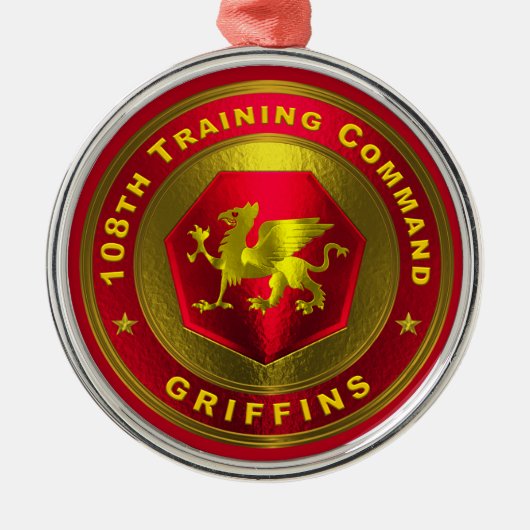 108e Kerstmis met training Metalen Ornament (Voorkant)
