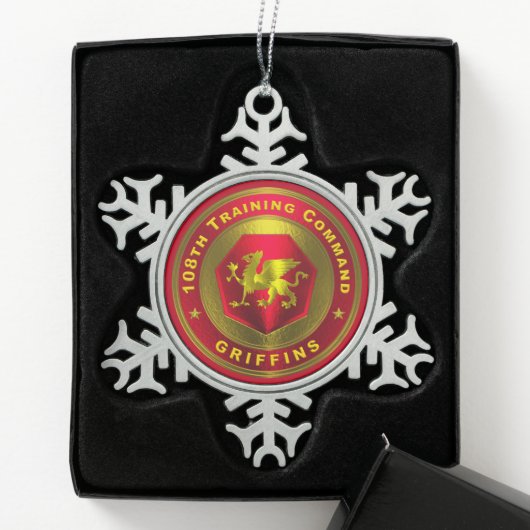 108e Trainingscommando Tin Sneeuwvlok Ornament (Kistje)