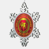 108e Trainingscommando Tin Sneeuwvlok Ornament (Rechts)