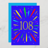 108e Uitnodiging op jaardag (Voorkant / Achterkant)