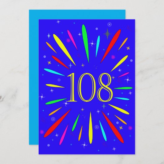 108e Uitnodiging op jaardag (Voorkant / Achterkant)