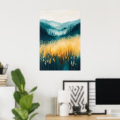 1091 Dromerige sereniteit Poster (Thuiskantoor)