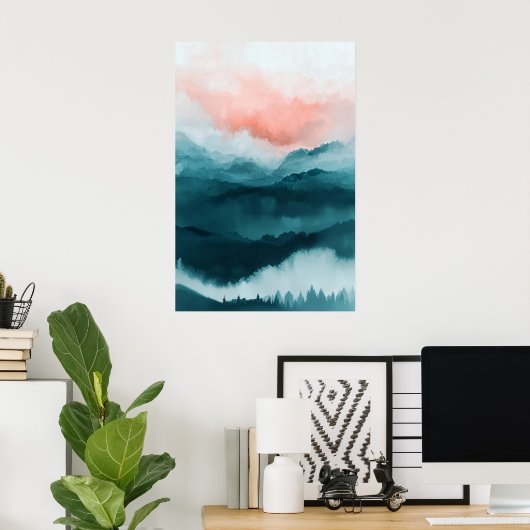 1092 Dromerige sereniteit Poster (Thuiskantoor)