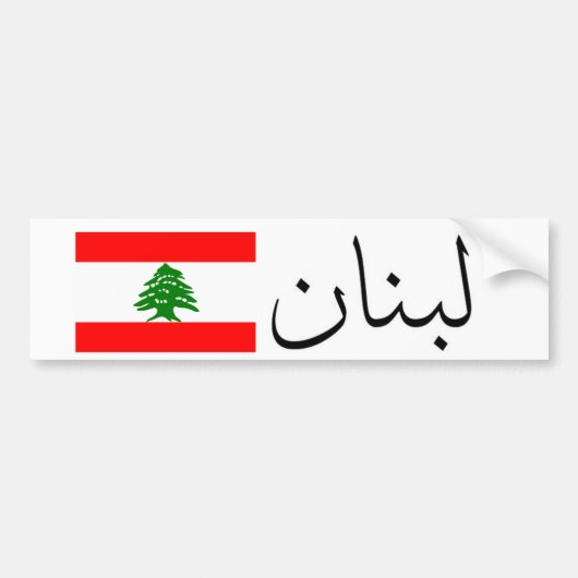 10931316_400x400, Libanon_flag_large Bumpersticker (Voorkant)