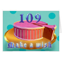 109 Birthday Wenskaarten Roze Cake strips