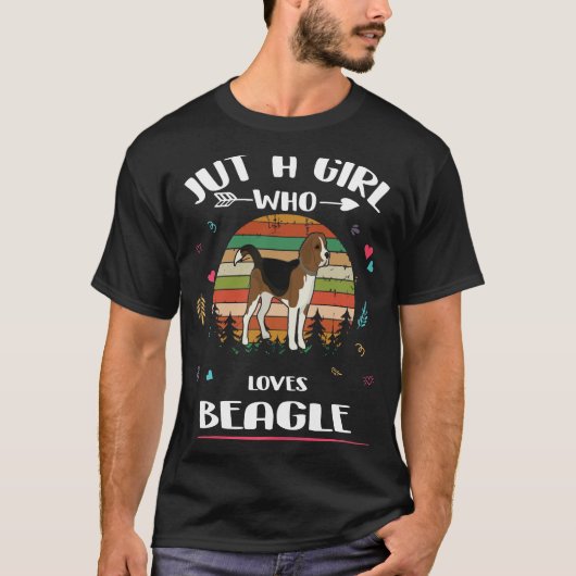 109 Gewoon een meisje dat van Beagle houdt T-shirt (Voorkant)