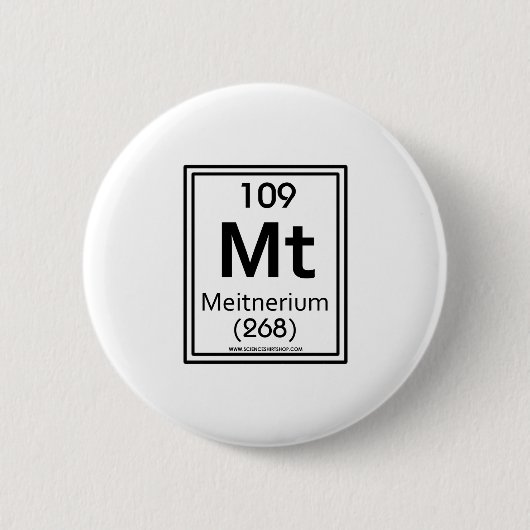 109 Meitnerium Ronde Button 5,7 Cm (Voorkant)