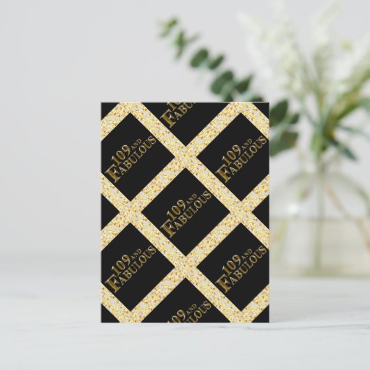 109 Verjaardag  Briefkaart (Staand voorkant)