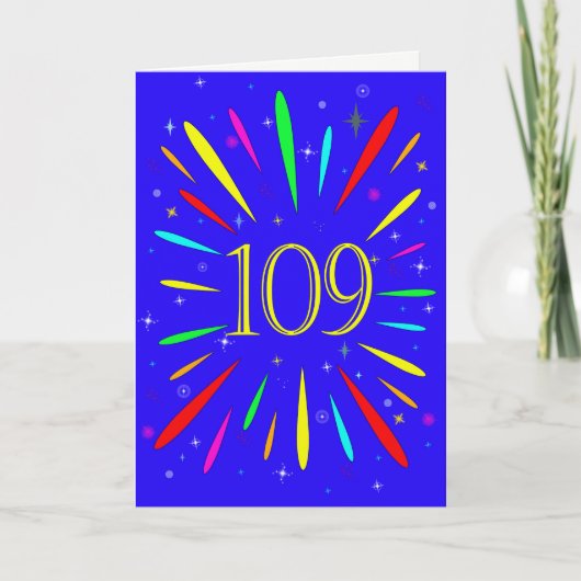 109e 'Birthday Explosion'-Kaart Kaart (Voorkant)