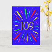 109e 'Birthday Explosion'-Kaart Kaart (Gele Bloem)