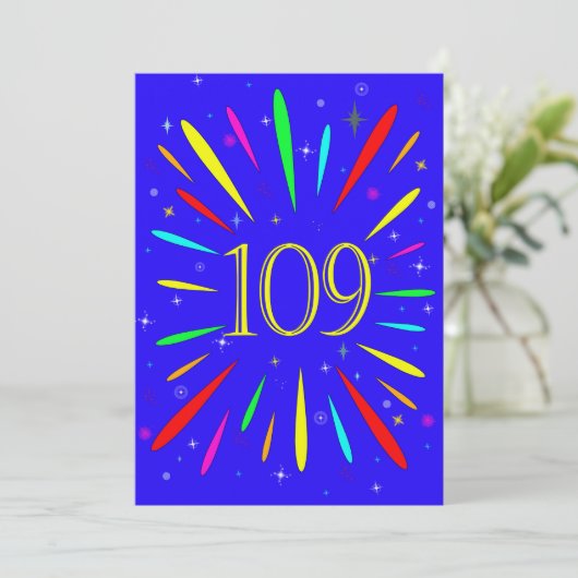 109e Uitnodiging op jaardag (Staand voorkant)