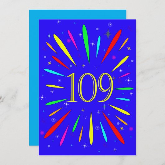 109e Uitnodiging op jaardag (Voorkant / Achterkant)