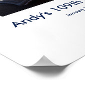 109e Verjaardag foto custom Sign In Party Board Poster (Hoek)