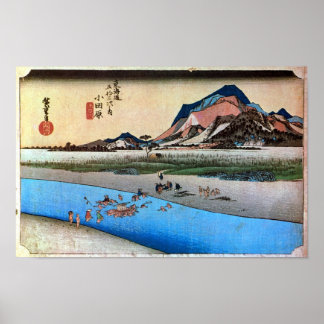 10. 小田原宿, 広重 POSTER