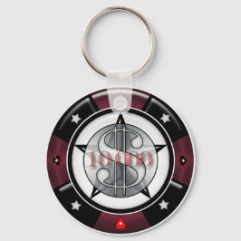 $10.000,00 Gambling Poker Chip Sleutelhanger