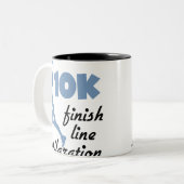 10.000 blauwe lijn tweekleurige koffiemok (Voorkant links)