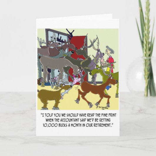 10,000 bokken in Pensionering Kaart (Voorkant)