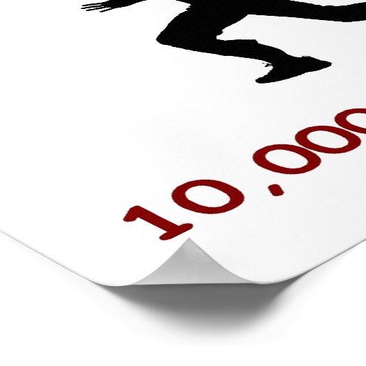 10.000 stappen of buste poster (Hoek)