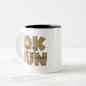 10.000 Tan-poorten draaien Tweekleurige Koffiemok (Voorkant links)