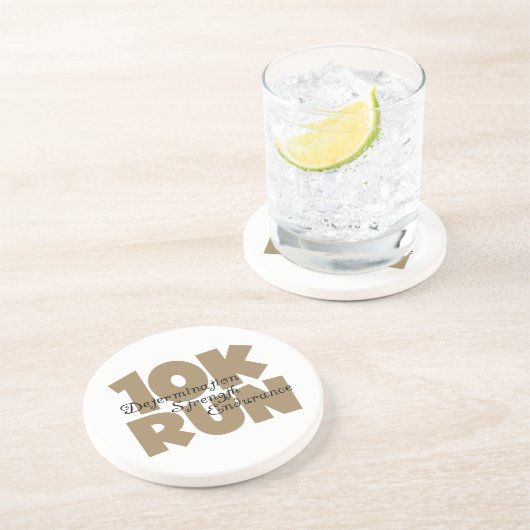 10.000 Tan-poorten draaien Zandsteen Onderzetter (Zijkant)