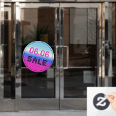 10 .06 Verkoopvenster Cling Holografische Gradient Raamsticker (Kantoordeur)