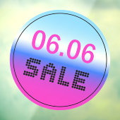 10 .06 Verkoopvenster Cling Holografische Gradient Raamsticker (Vel 3)