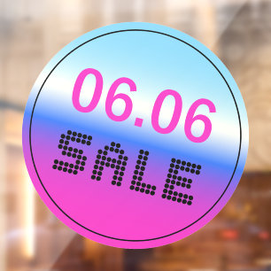 10 .06 Verkoopvenster Cling Holografische Gradient Raamsticker