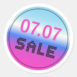 10 .07 Sale Sticker met een holografische gradiënt