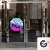 10 .07 Verkoopvenster Cling Holografische Gradient Raamsticker (Kantoordeur)