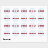 10-10-10 oktober 2010 ronde sticker (Vel)