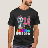 10 10e Panda Eenhoorn Py T-shirt (Voorkant)